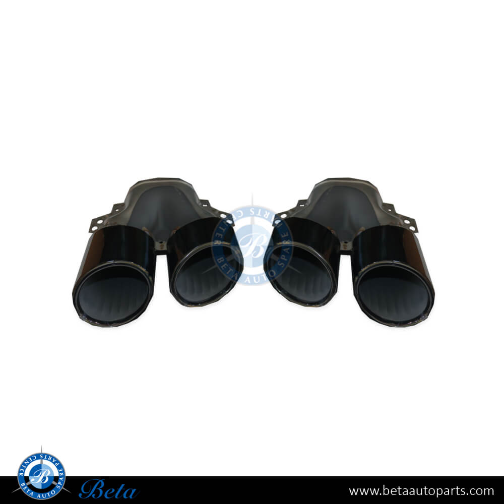 Exhaust tips AMG A45/CLA45 Black Color for Mercedes A-Class / CLA-Class W177/C118 2019-Up models, Part Number 0004901500 / 0004901600