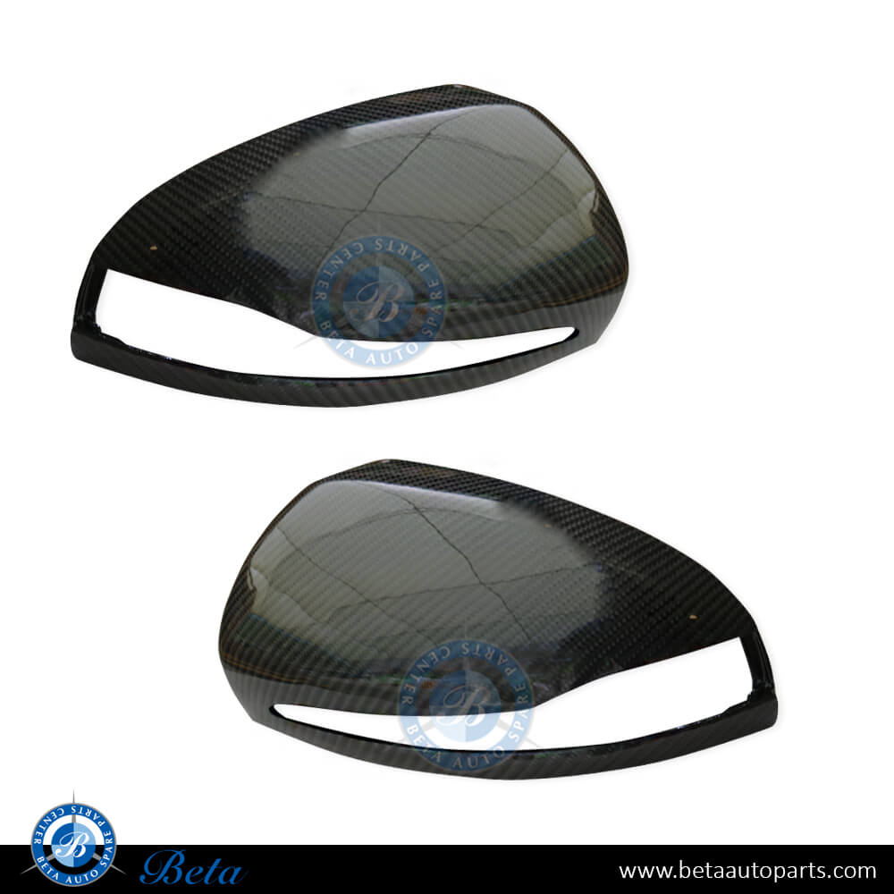 Mirror Covers Carbon for Mercedes C-Class / E-Class / GLC-Class / CLS-Class W205/W213/W238/W253/C253/C257 2015-Up models, Part Number 0998109100 / 0998109200