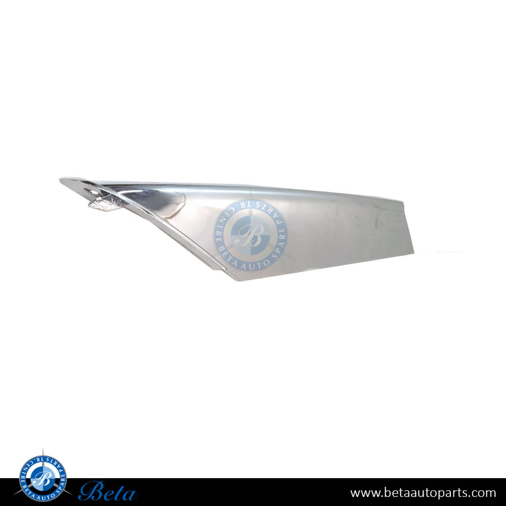 Right Side Fog Lamp Cover Upper Moulding - Chrome (Right) for Tesla Model S 2017-2021 models, Part Number 1056380-00-C