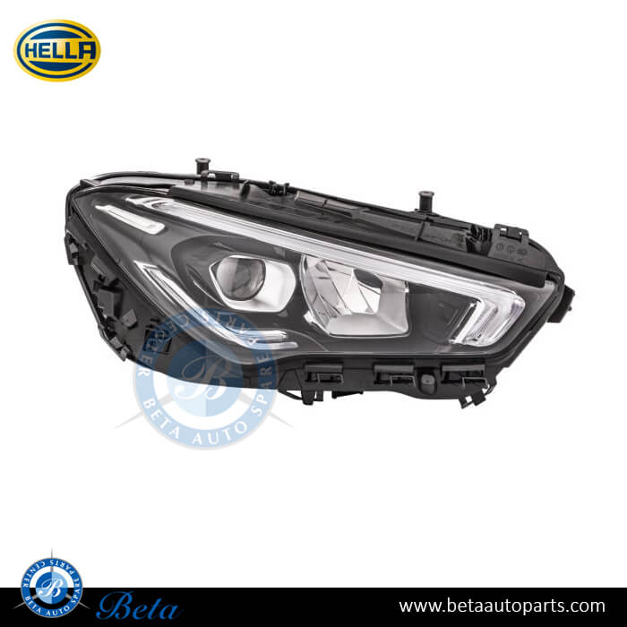 Right Side Headlamp Static LED for Mercedes CLA-Class C118 2019-Up models, Part Number 1189064000 / 1189062600