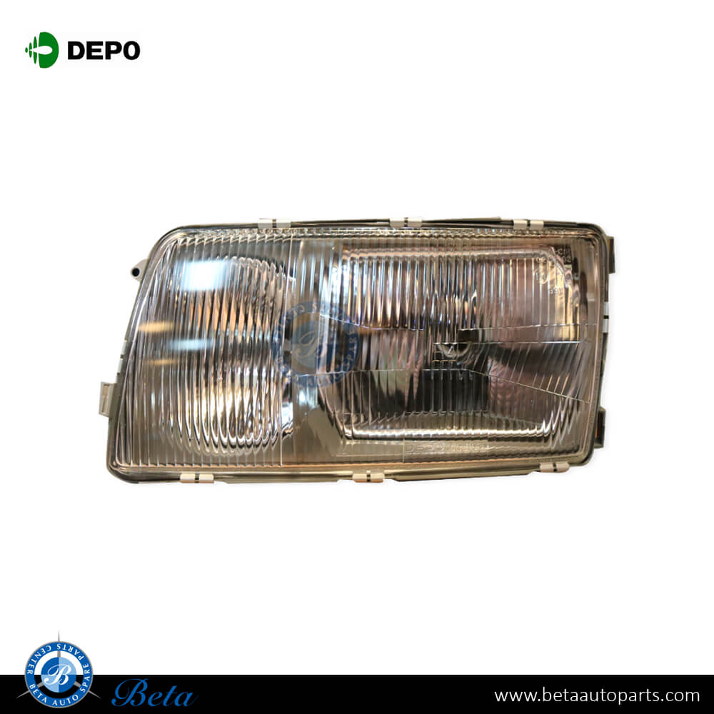 Left Side Headlamp for Mercedes S-Class W126 1985-1992 models, Part Number 1268205761