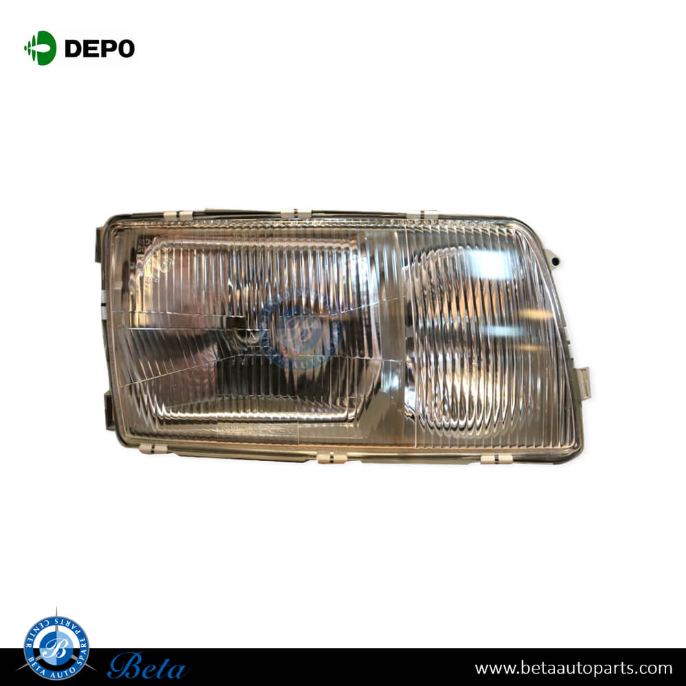 Right Side Headlamp for Mercedes S-Class W126 1985-1992 models, Part Number 1268205861