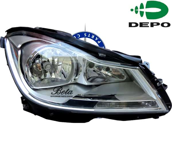 Right Side Headlamp Normal -Silver for Mercedes C-Class W204 2011-2014 models, Part Number 2048205059