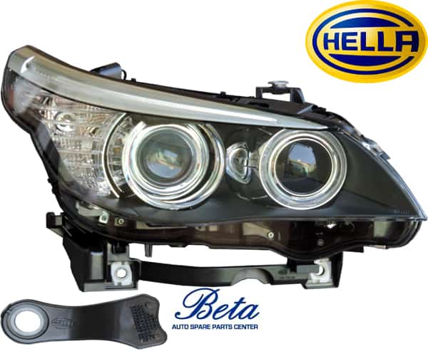 BMW 5 Series E60 LCI (2008-2009), Headlamp Xenon (Right), Hella, 63127177752