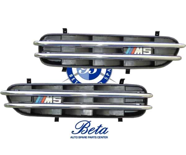 BMW 5 Series E60 (2003-2009), Fender Air Vents M5 -Black and Chrome, Taiwan, 51137896849 / 51137896850