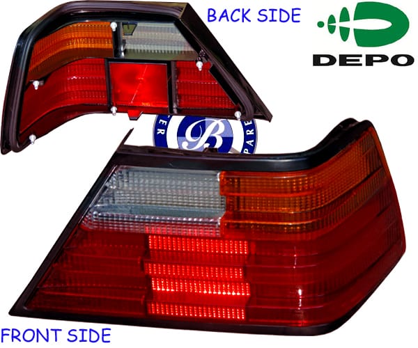 Right Side Tail Lamp Lens -Yellow for Mercedes E-Class W124 1986-1995 models, Part Number 1248200266