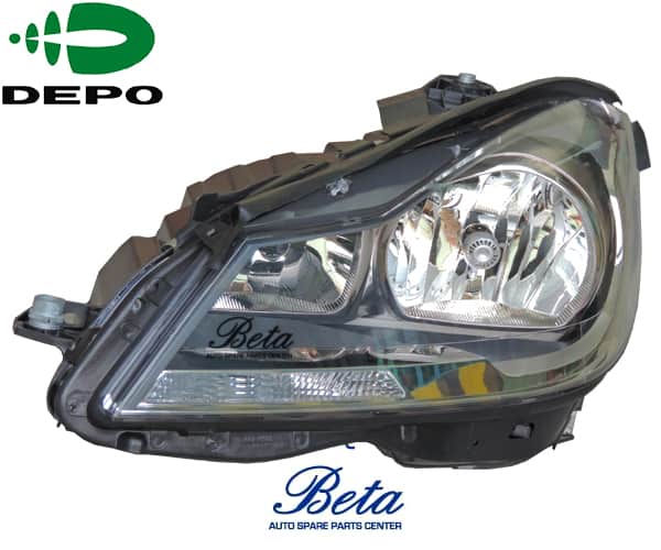 Left Side Headlamp Normal -Black for Mercedes C-Class W204 2011-2014 models, Part Number 2048209559