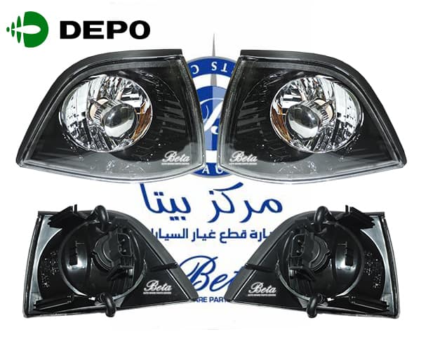 Corner Lamps For 2DR -Crystal Black for BMW 3 Series E36 1991-1997 models