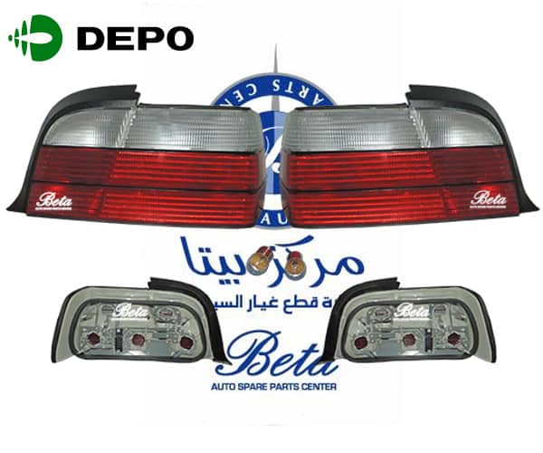 Tail Lamp -Red and Clear for BMW 3 Series Coupe E36 1991-1997 models