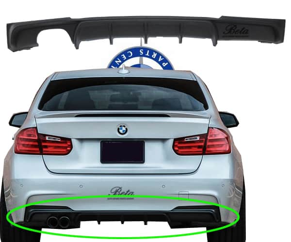 Rear Diffuser M-Performance For 320/328 for BMW 3 Series F30 2012-2018 models, Part Number 51192291418