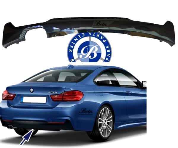 Rear Diffuser M-Tek For 428 -1H/2M for BMW 4 Series F32/F36 2014-2020 models, Part Number 51128054563