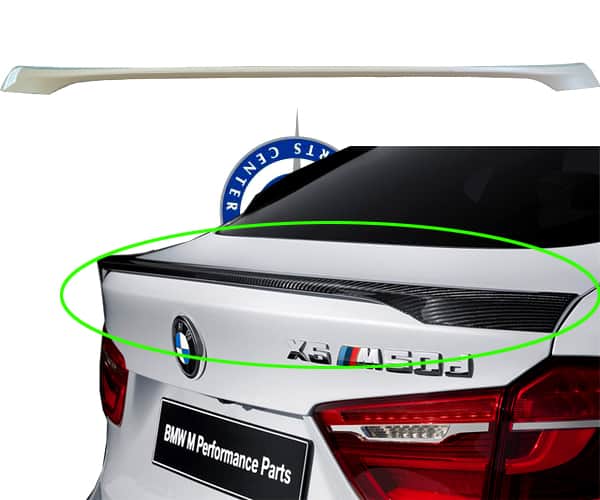 Trunk Spoiler M-Performance ABS for BMW X6 F16 2015-2019 models, Part Number 51622356919