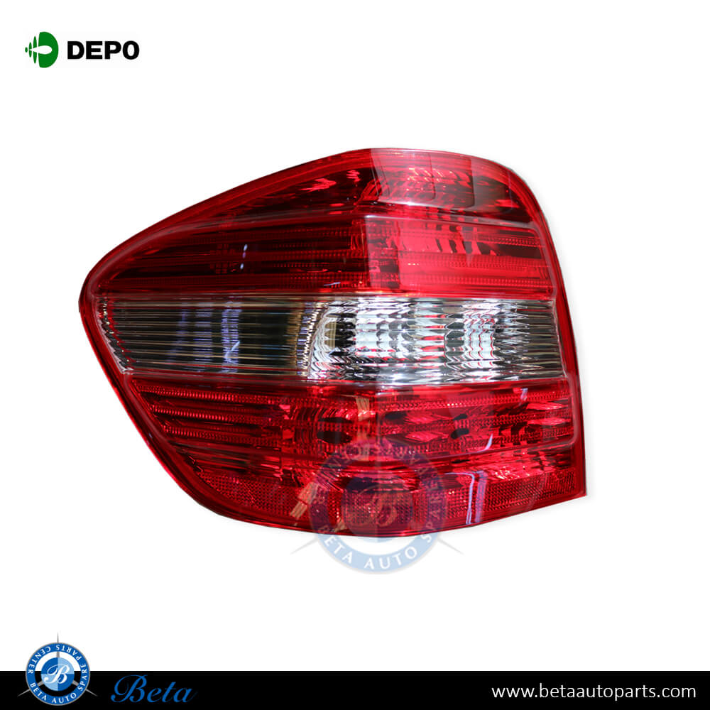 Left Side Tail Lamp - Gray for Mercedes ML-Class W164 2005-2008 models, Part Number 1648200164 / 1648201964 / 1648203764 / 1649060900