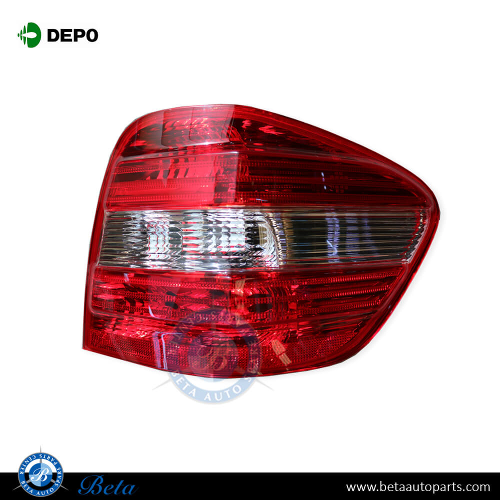 Right Side Tail Lamp - Gray for Mercedes ML-Class W164 2005-2008 models, Part Number 1648200264 / 1648202064 / 1648203864 / 1649061000