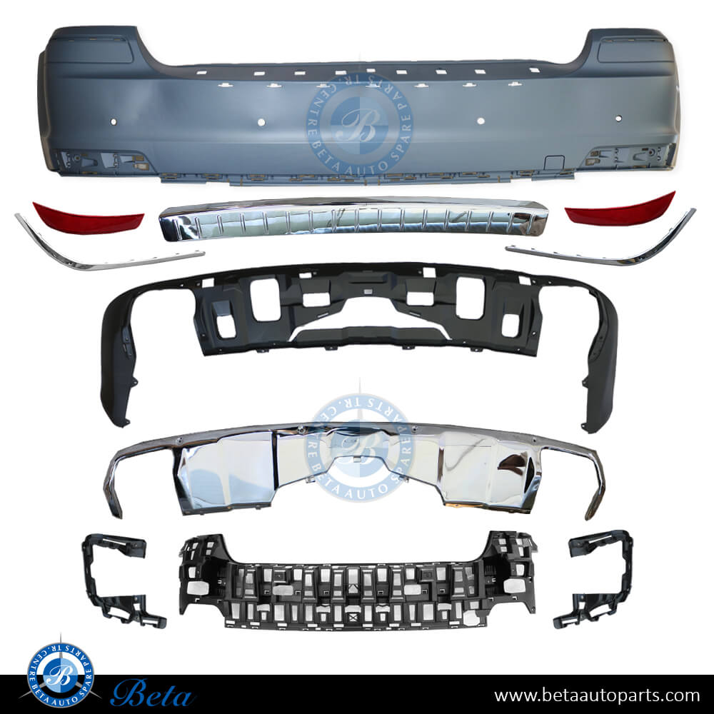 Rear Bumper assembly for Mercedes GL-Class X164 2009-2012 models, Part Number 1648850538