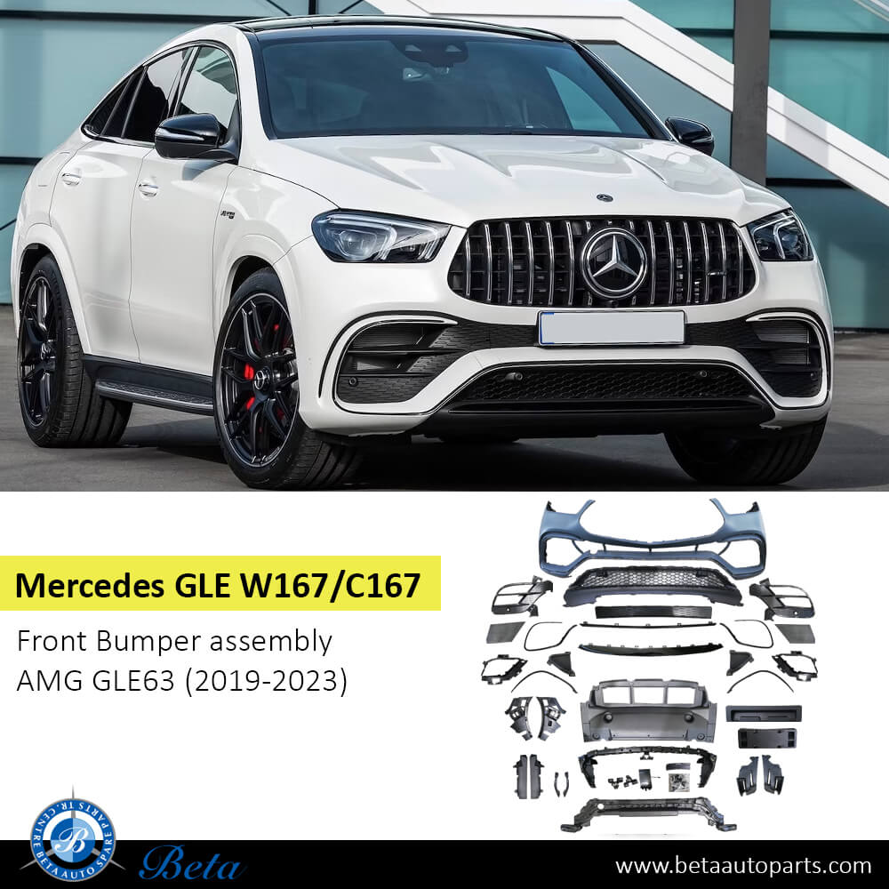 Mercedes GLE-Class W167/C167 (2019-2023), Front Bumper AMG GLE63 with Park Assist, China, 1678859703