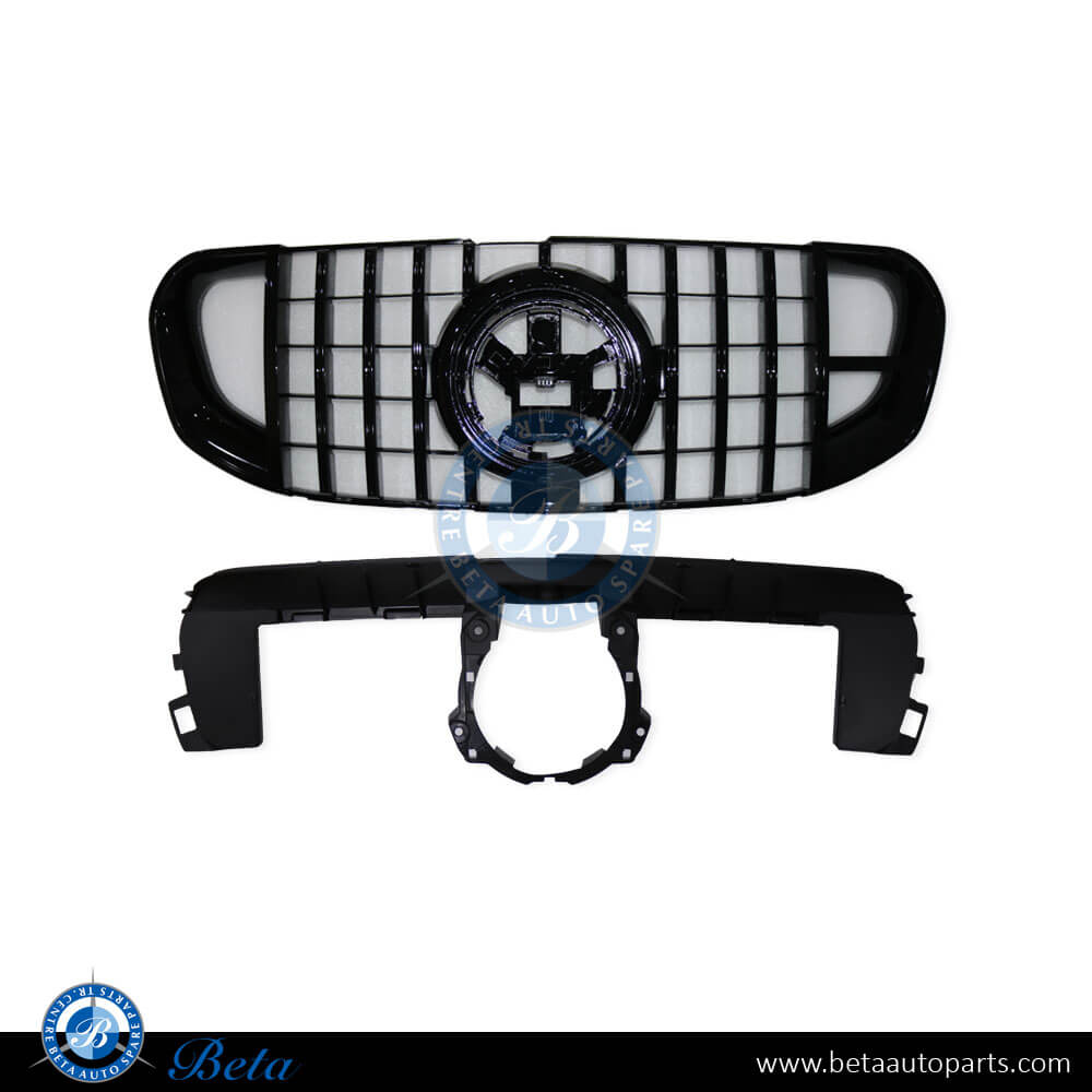 Radiator Grille BBS Look Black Color for Mercedes GLS-Class X167 2020-Up models, Part Number 1678881100