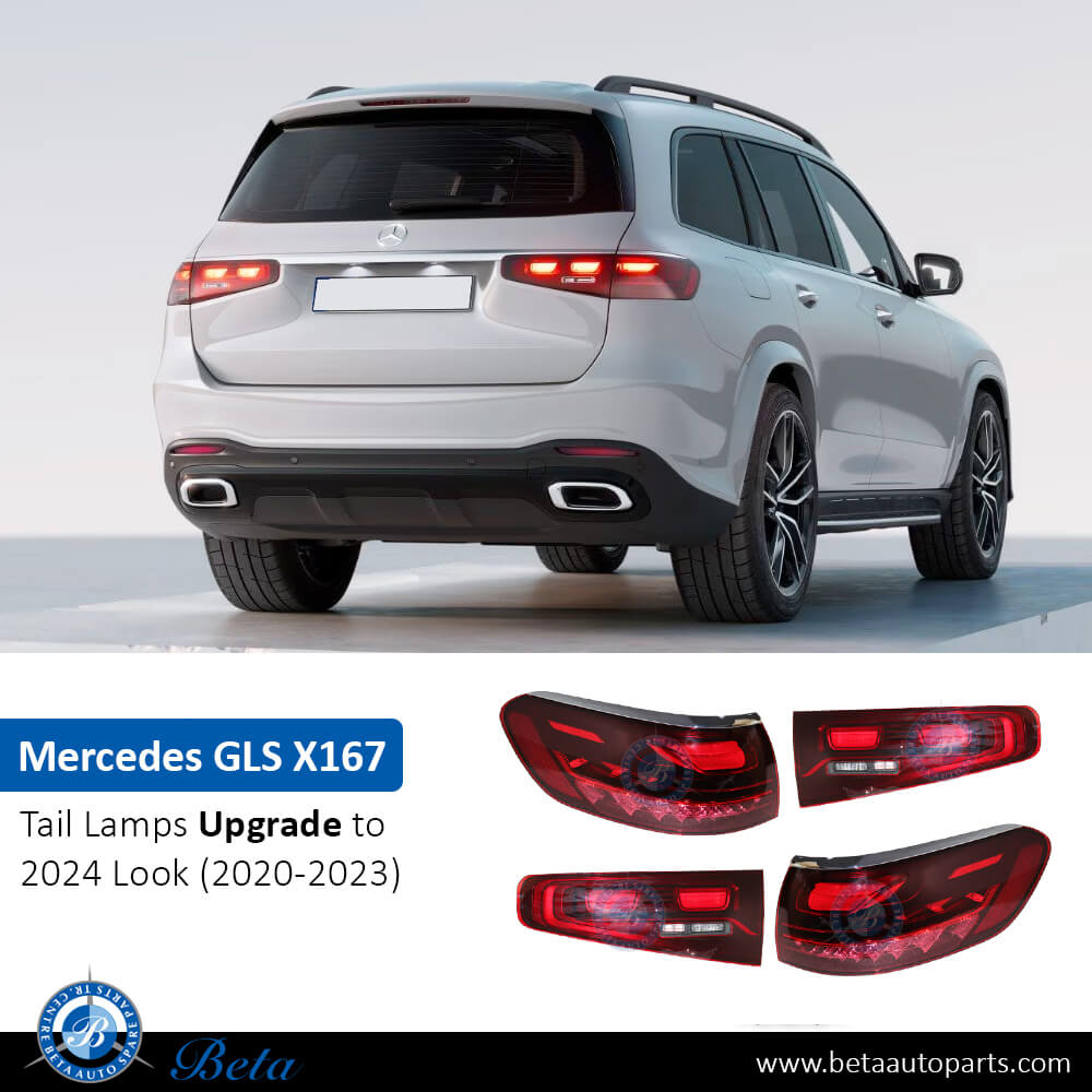 Mercedes GLS-Class X167 (2020-2023), Tail Lamps Upgrade To 2024 Look, China, 1679062507 / 1679062607 / 1679063107 / 1679063207