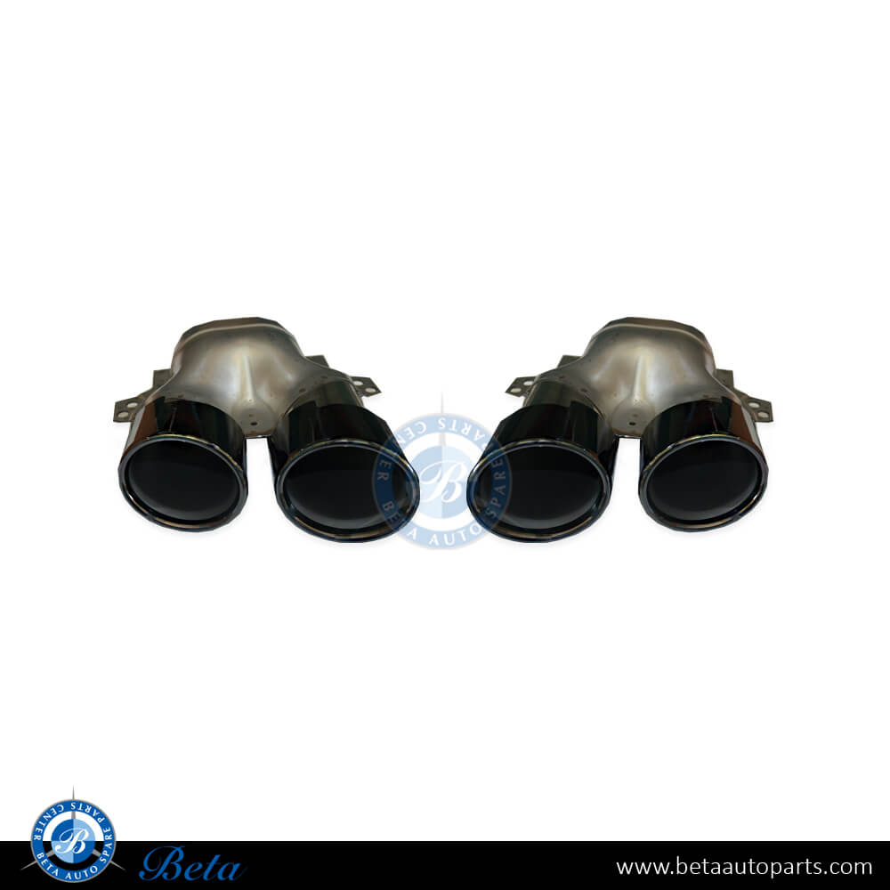 Exhaust tips AMG C43 Black Color for Mercedes C-Class W205 2015-Up models, Part Number 1724902100 / 1724902200