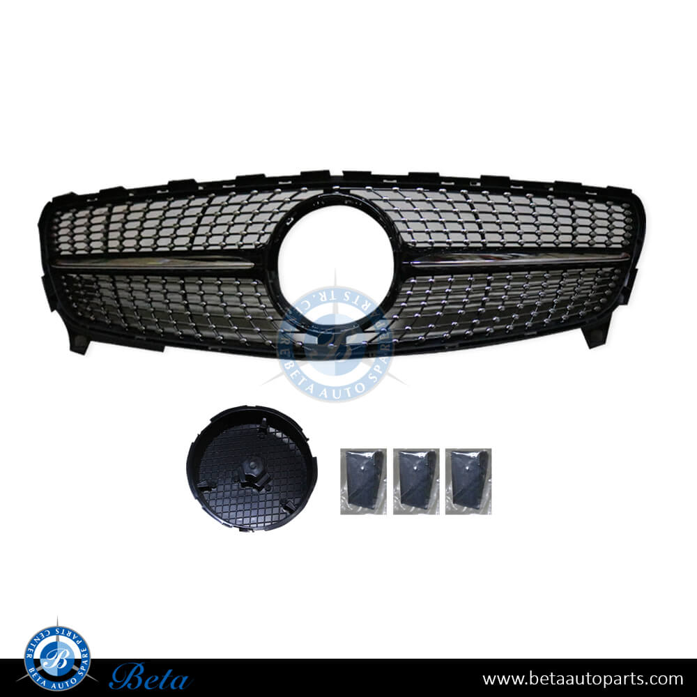 Radiator Grille Diamond Look for Mercedes A-Class W176 2016-2018 models, Part Number 1768802183