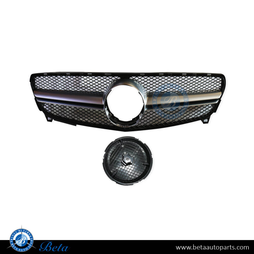 Radiator Grille AMG A45 Look Silver Color for Mercedes A-Class W176 2016-2018 models, Part Number 1768880100