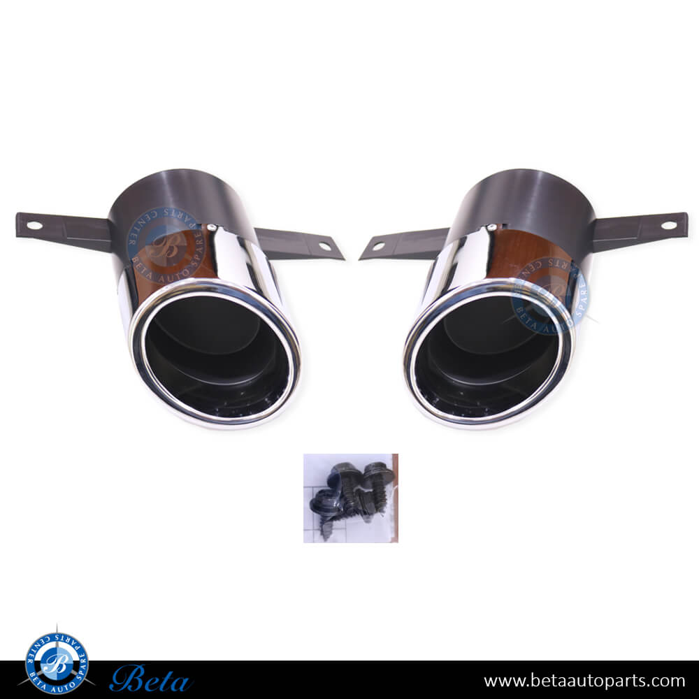 Exhaust Tips AMG A35 Silver Color for Mercedes A-Class W177 2019-Up models, Part Number 1774907700 / 1774907800