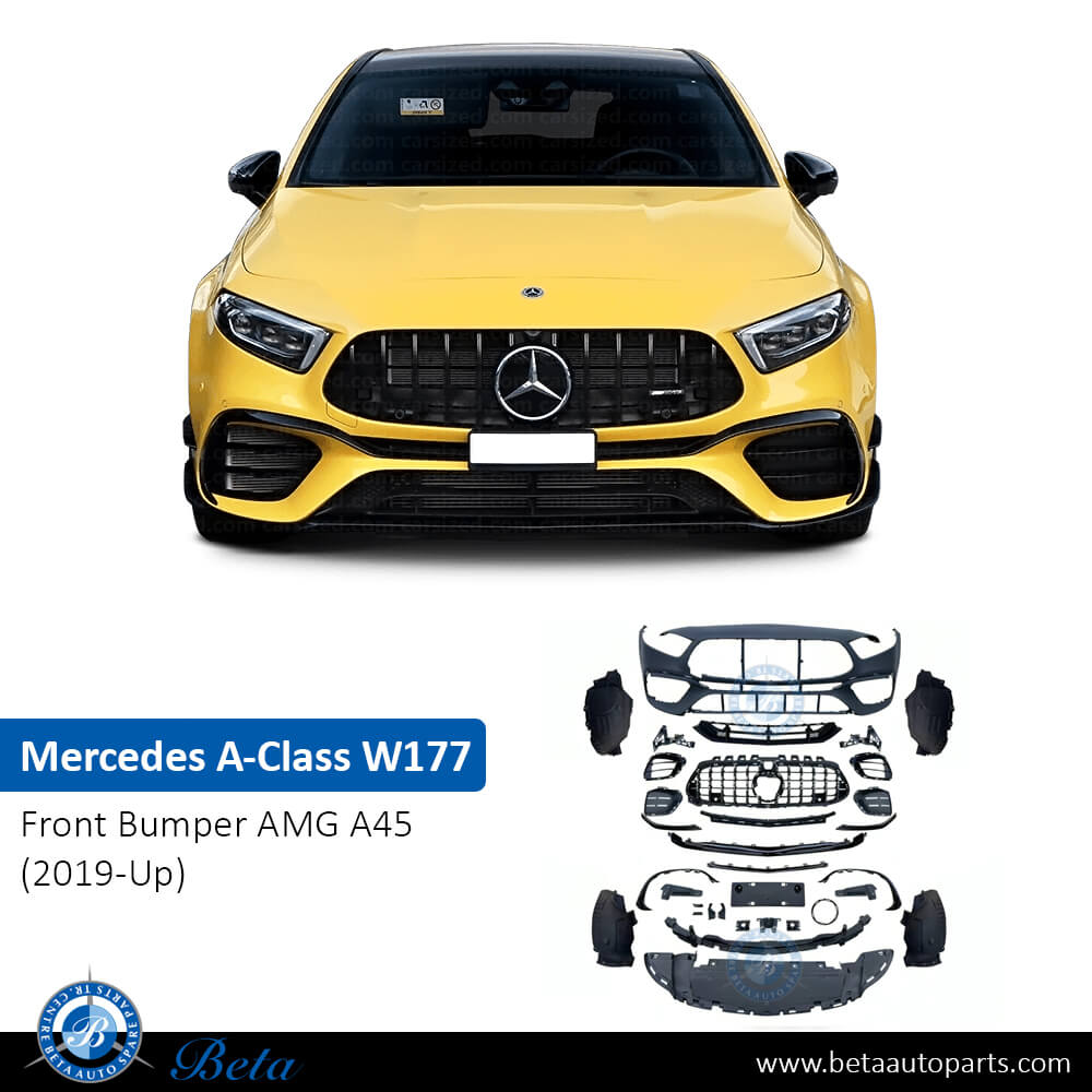 Mercedes A-Class W177 (2019-Up), Front Bumper  AMG A45 with Park Assist OE Type, China, 1778855103