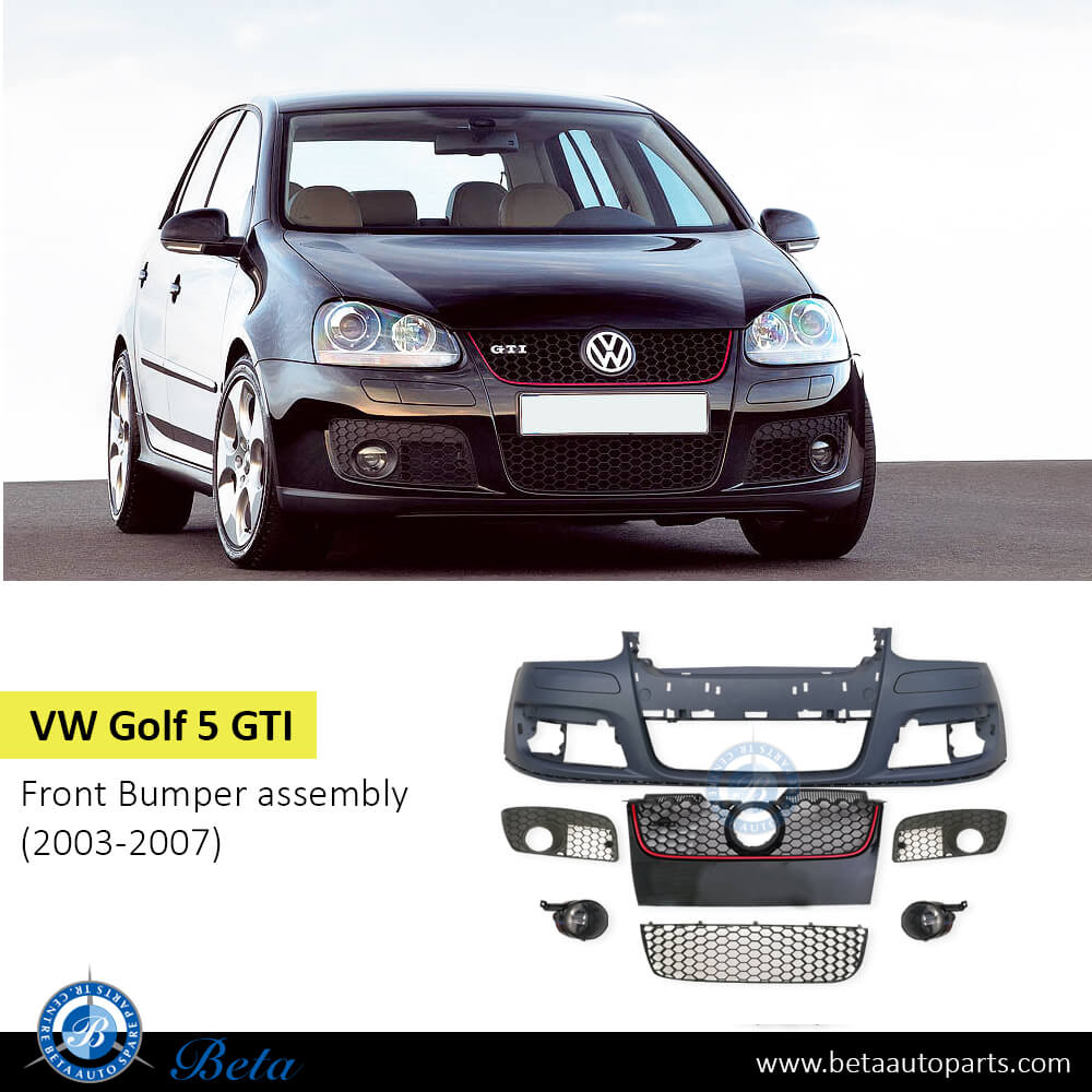 Volkswagen Golf 5 GTI (2003-2007), Front Bumper assembly with Fog Lamp, China, 1K0807217R