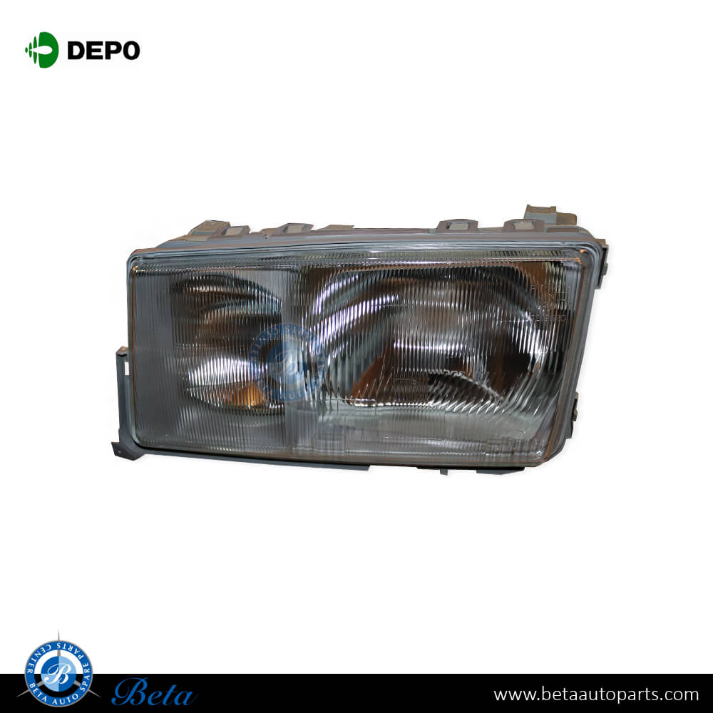 Left Side Headlamp for Mercedes C-Class W201 1982-1993 models, Part Number 2018202561