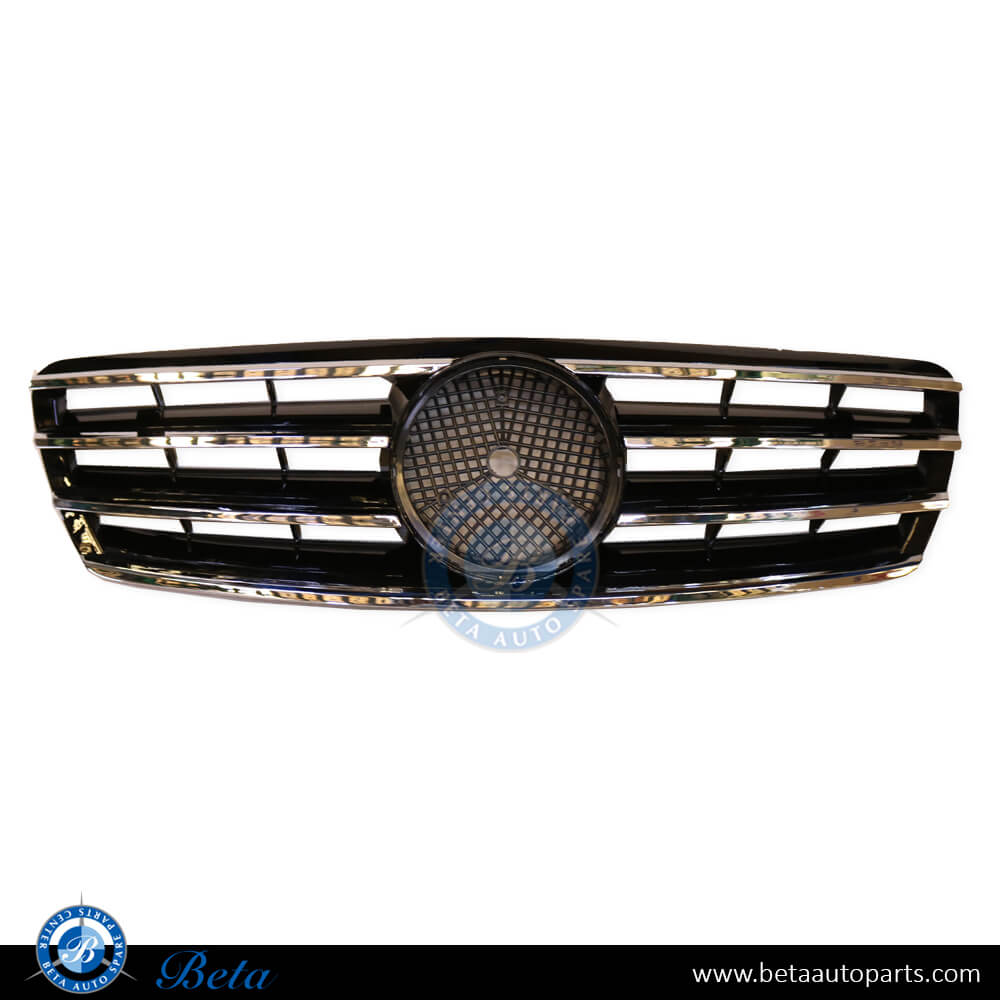 Radiator Grille wth Logo Black Color for Mercedes C-Class W203 2001-2007 models, Part Number 2038801A23