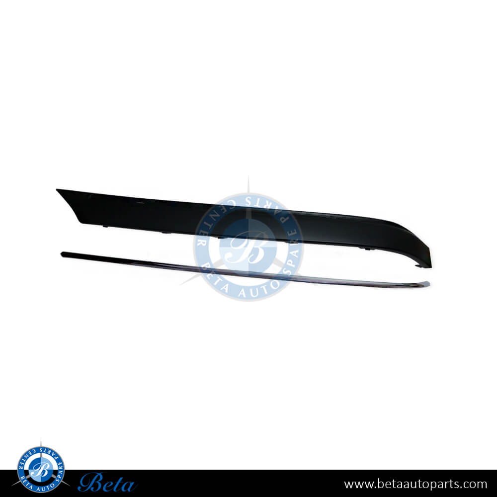 Left Side Rear bumper strip Elegance with moulding for Mercedes C-Class W203 2001-2007 models, Part Number 2038852721