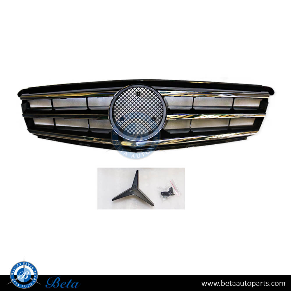 Grille Black Color for Mercedes C-Class W204 2008-2014 models, Part Number 2048800023