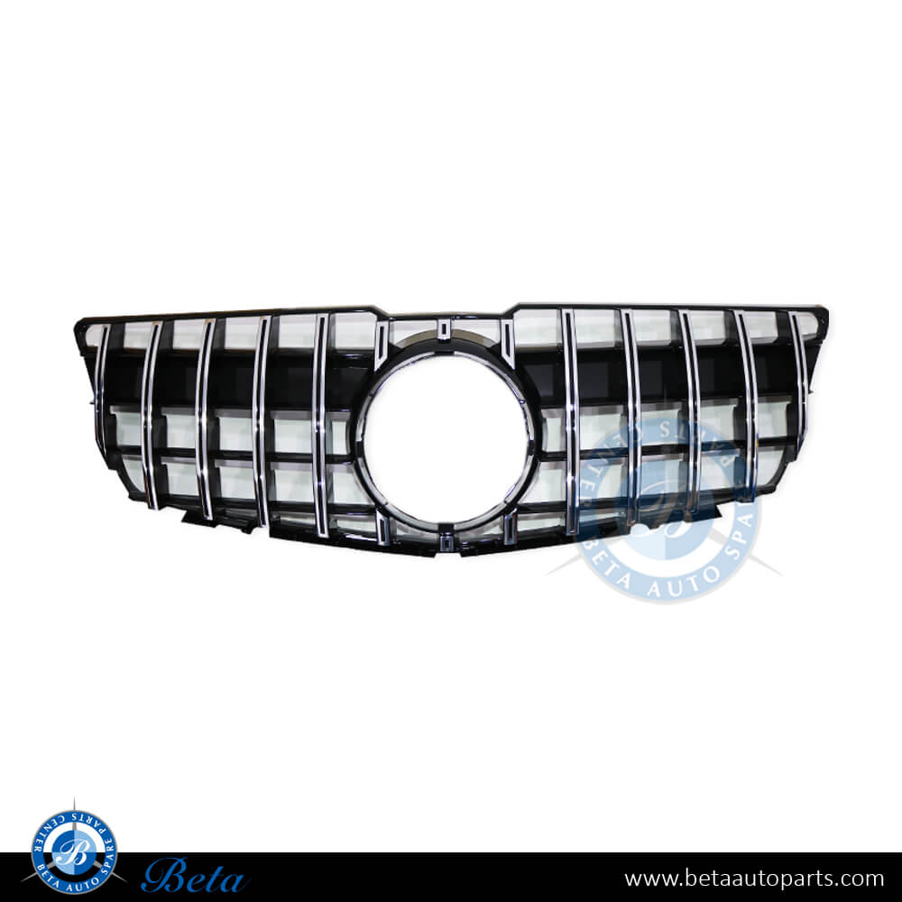 Grille GT look Black and Chrome color for Mercedes GLK-Class X204 2009-2011 models, Part Number 2048800283