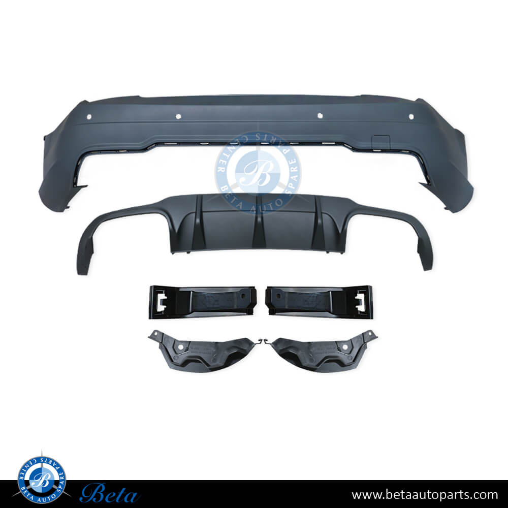 Rear bumper assembly with PDC C63 for Mercedes C-Class W204 2011-2014 models, Part Number 2048809347