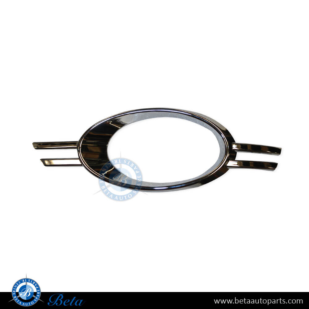 Right Side Fog Lamp Cover Moulding For Oval Shape - Chrome for Mercedes C-Class W204 2008-2010 models, Part Number 2048851474