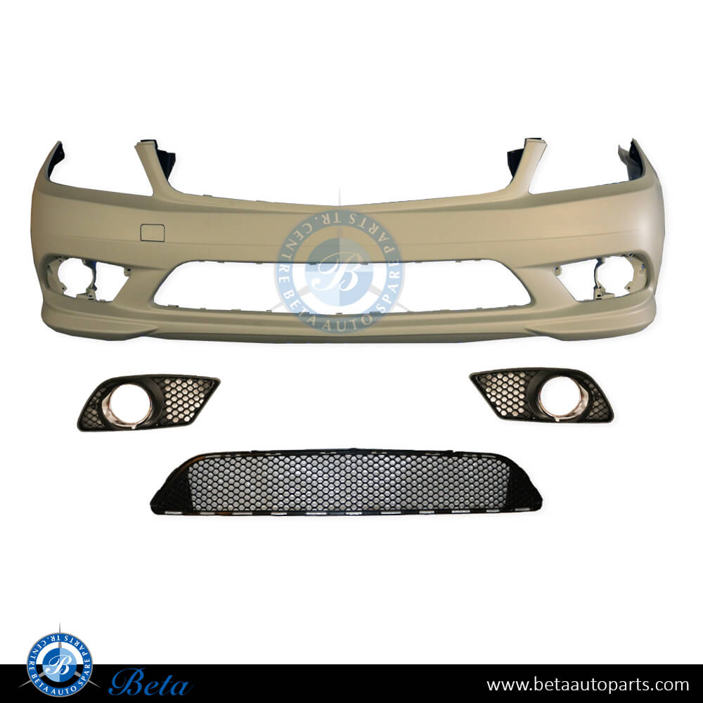 Front Bumper without PDC without Washer Normal AMG for Mercedes C-Class W204 2008-2010 models, Part Number 2048853725