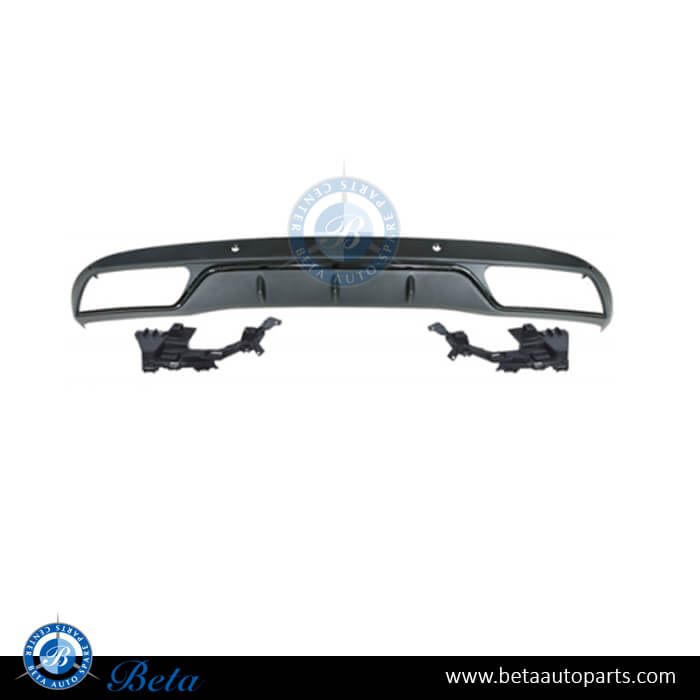 Rear Diffuser assembly AMG C63 look for Standard Black Color for Mercedes C-Class W205 2015-2018 models, Part Number 2058851538