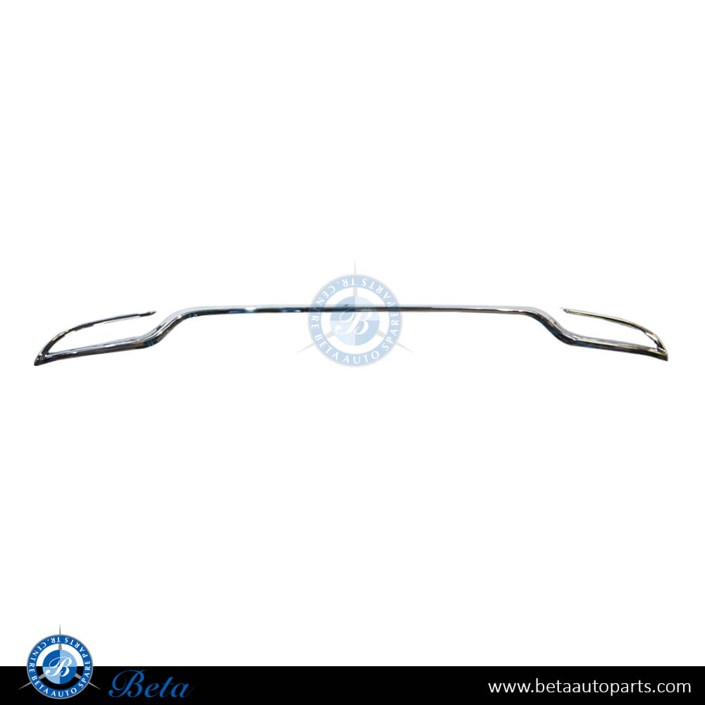 Rear Bumper Lower Moulding Avantgarde - Chrome (Center) for Mercedes C-Class 2015-2018 models, Part Number 2058851621