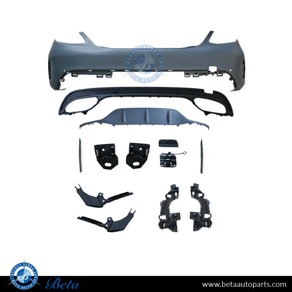 Rear bumper assembly with PDC and Sport normal AMG for Mercedes C-Class W205 2015-2018 models, Part Number 2058856038