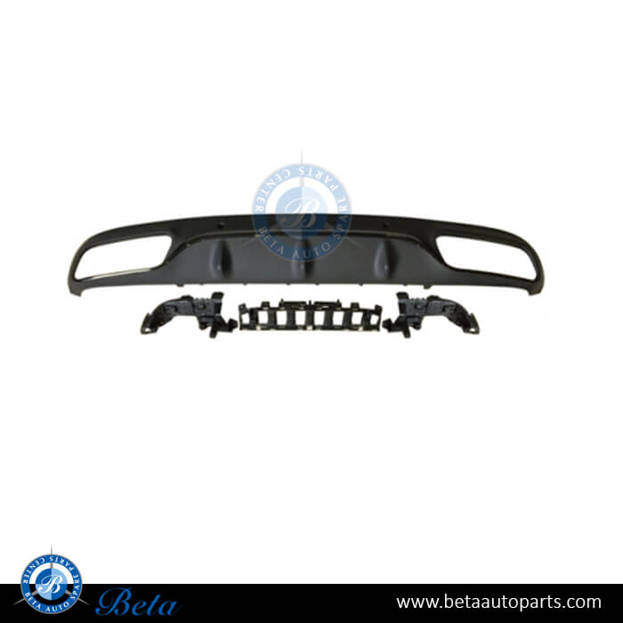 Rear Diffuser assembly AMG C63 for Normal AMG Black Color for Mercedes C-Class Coupe C205 2015-2018 models, Part Number 2058858838