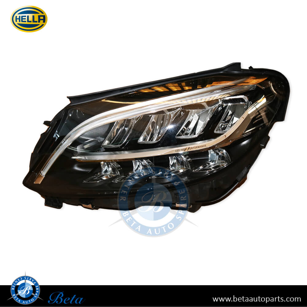 Left Side Headlamp Static LED for RHD for Mercedes C-Class W205 2019-2021 models, Part Number 2059065504 / 2059068105