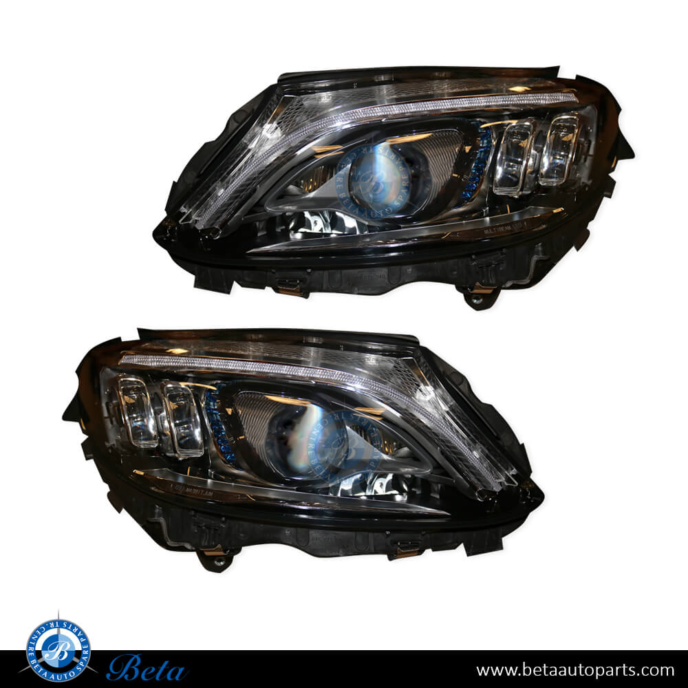 Headlamp Upgrade From Static LED To 2019 Dynamic LED Look Blue LED for Mercedes C-Class W205 2015-2018 models, Part Number 2059066404/2059066504