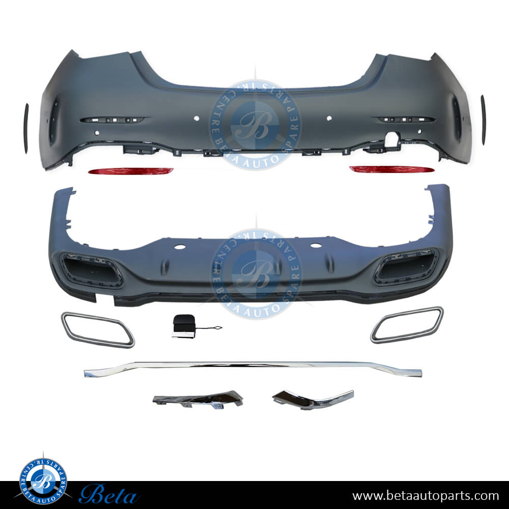 Rear Bumper with Park Assist Normal AMG for Mercedes C-Class W206 2022-Up models, Part Number 2068850803