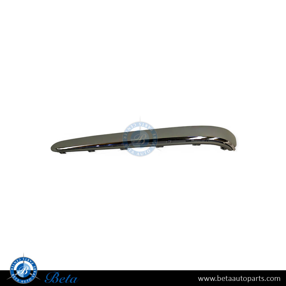 Right Side Rear Bumper Strip with Chrome Moulding Elegance for Mercedes E-Class W211 2003-2005 models, Part Number 2118800412