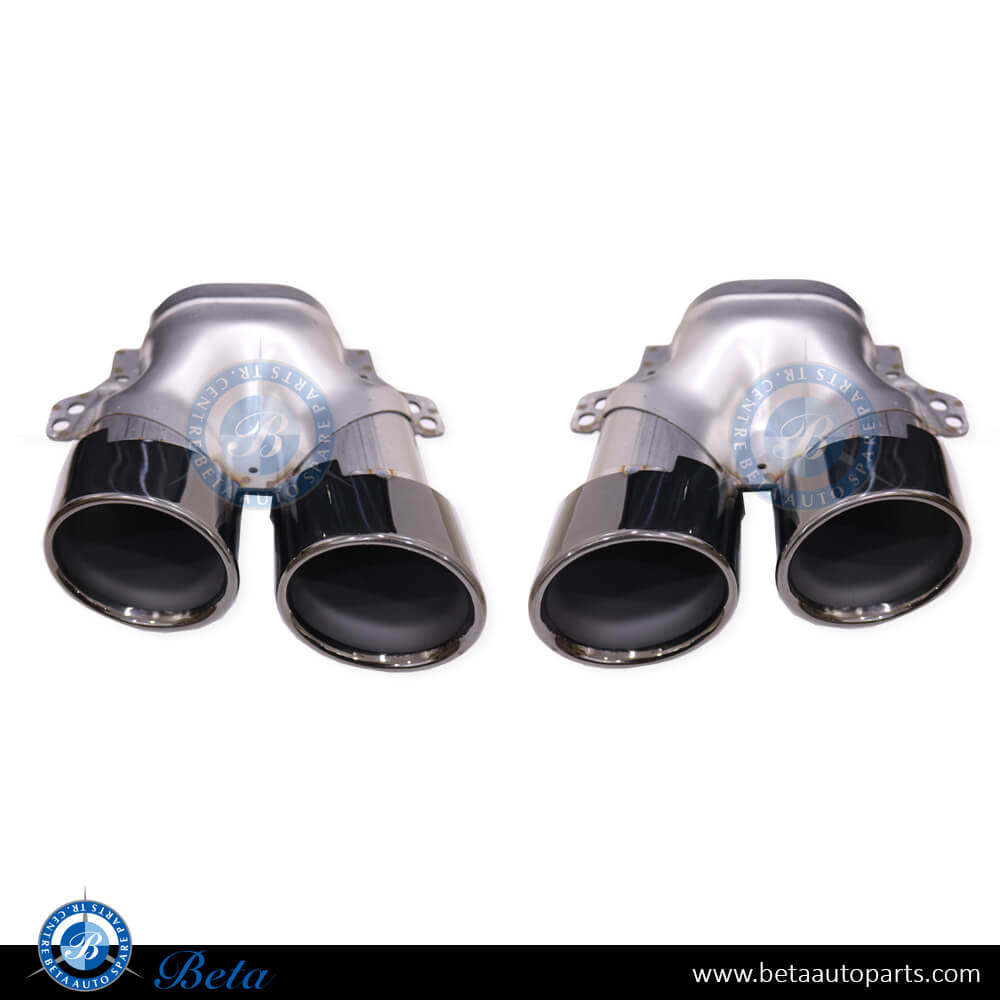 Exhaust Tips AMG E53 Black Color for Mercedes E-Class W213 2021-Up models, Part Number 2134902507 / 2134900000