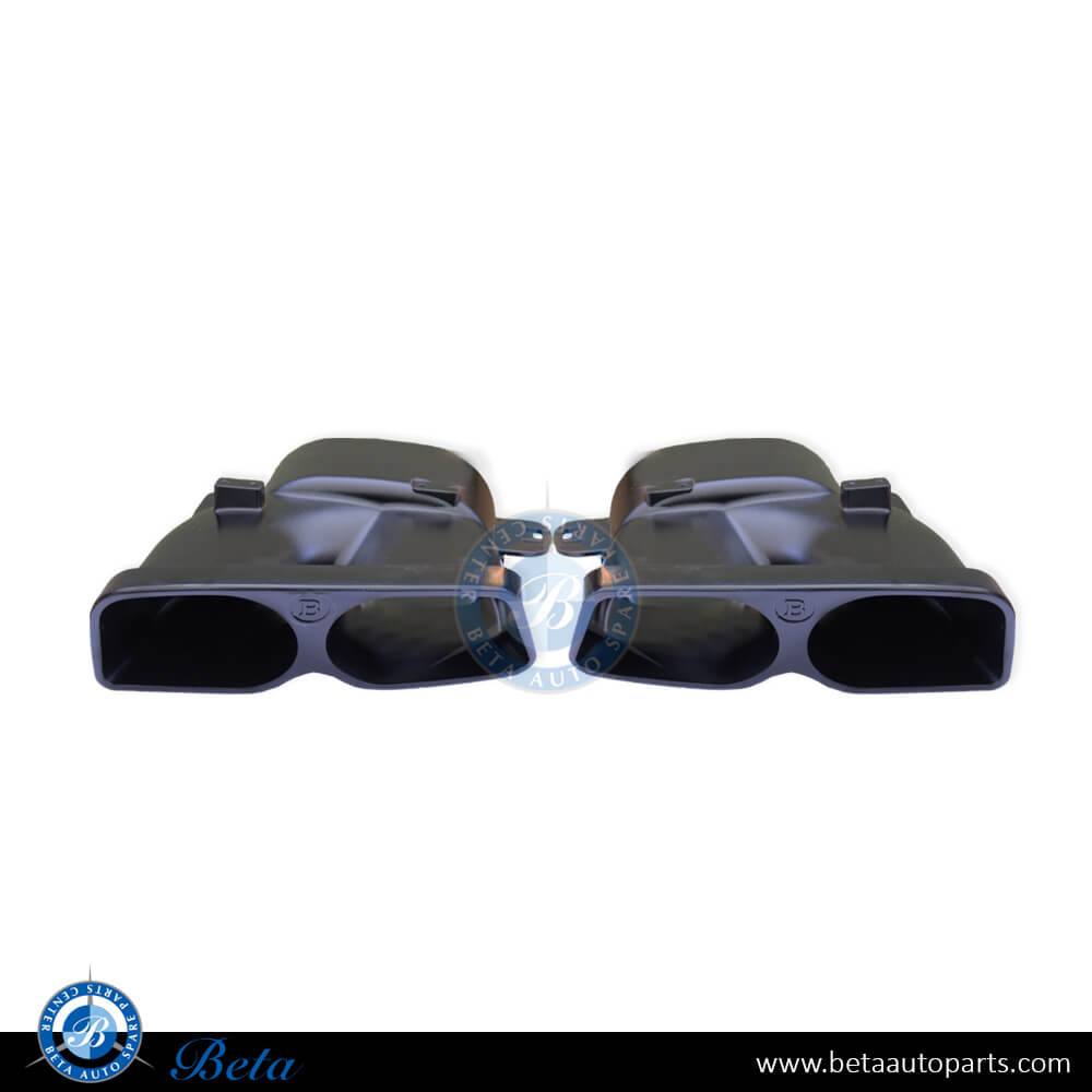 Exhaust Tips BBS look Black Color for Mercedes E-Class W213 2017-2020 models, Part Number 2134903100 / 2134903200