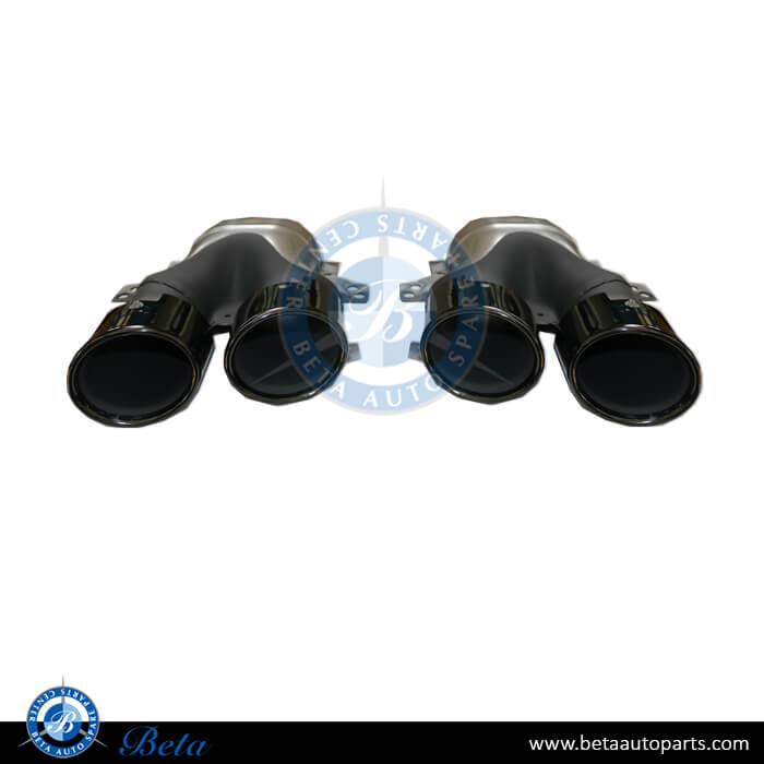 Exhaust Tips AMG E53 Black Color for Mercedes E-Class W213 2017-up models, Part Number 2134906705 / 2134906805