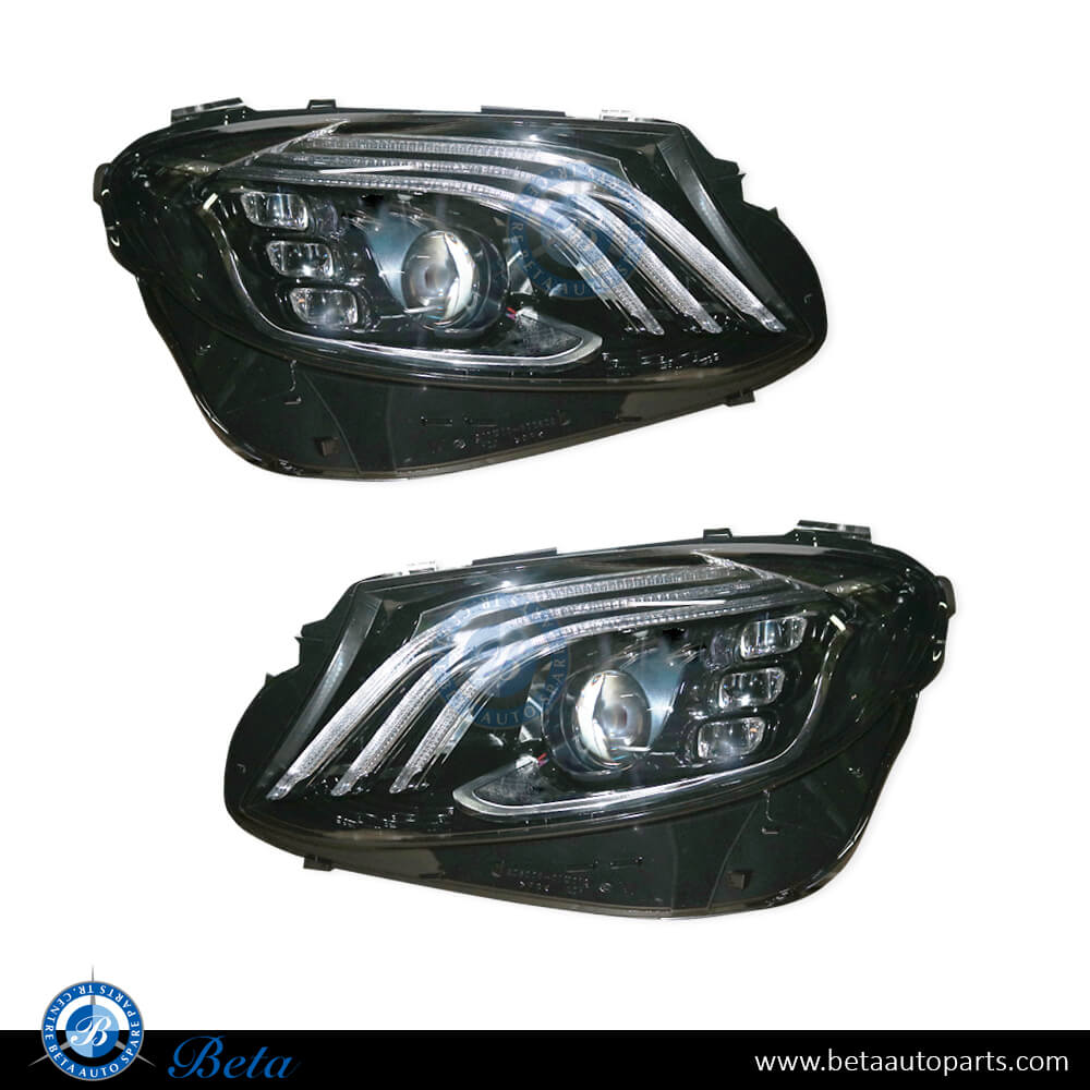 Headlamps Upgrade from Normal/Static LED to W222 Headlamp Look for Mercedes E-Class W213 2017-2020 models, Part Number 2138202161 / 2138200000