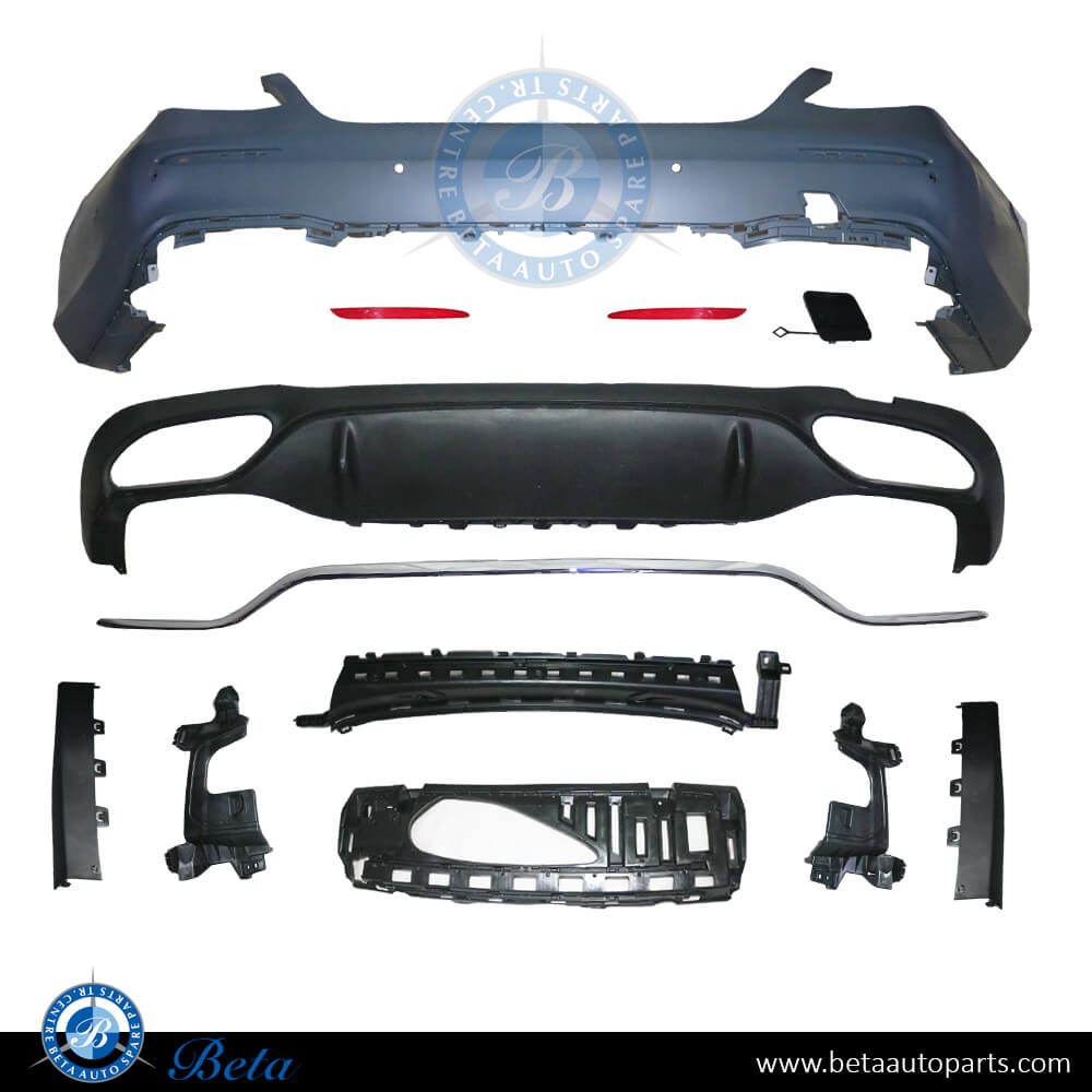 Rear Bumper Normal AMG with PDC - Chrome for Mercedes E-Class W213 2017-2020 models, Part Number 2138850801