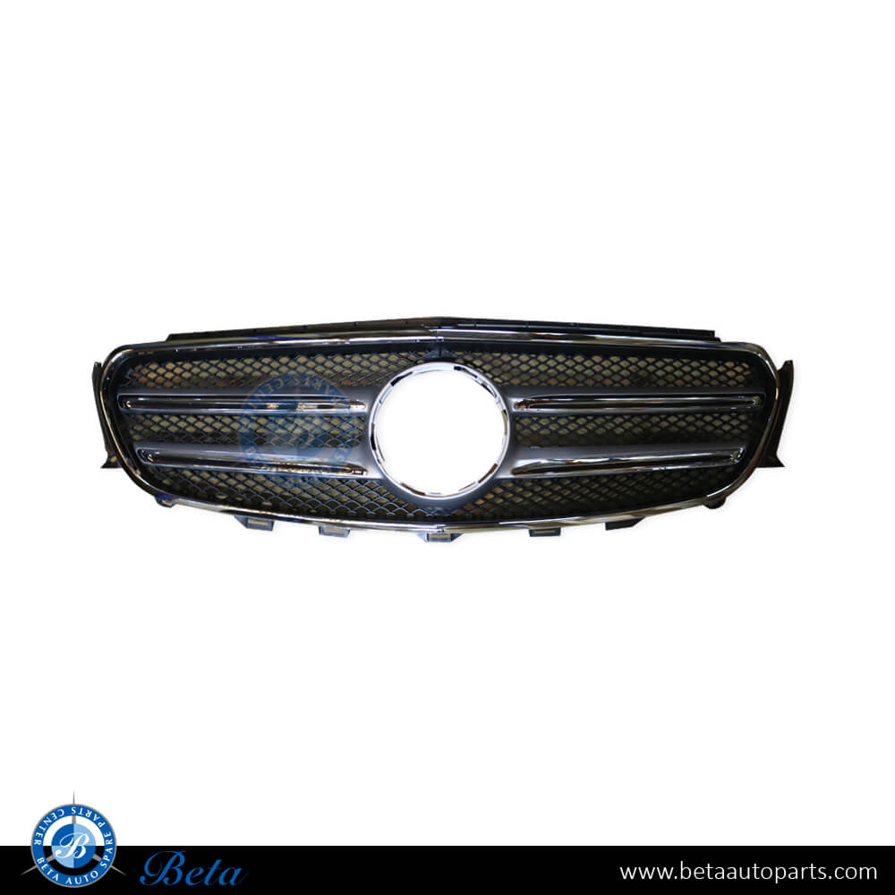 Grille without camera hole 2 lines for Mercedes E-Class W213 2017-2020 models, Part Number 2138880123